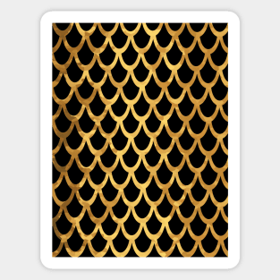 MERMAID Scales Gold And Black Sticker